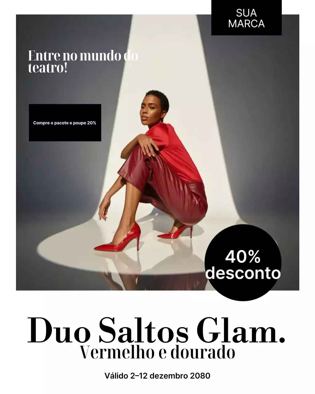 Postagem de promoção de moda moderna vermelha no Instagram