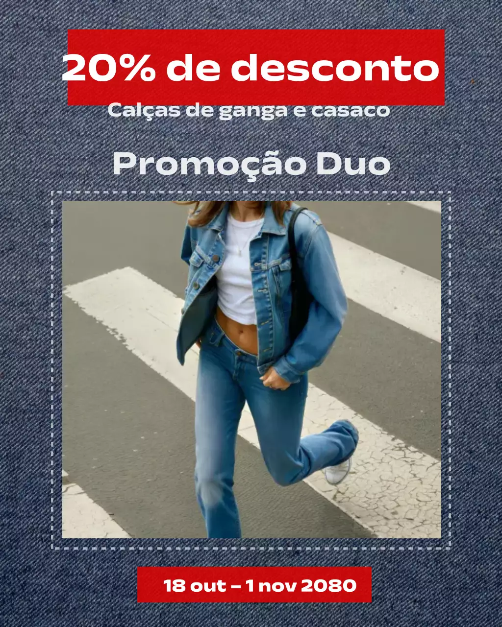 Postagem de promoção de moda azul da moda no Instagram