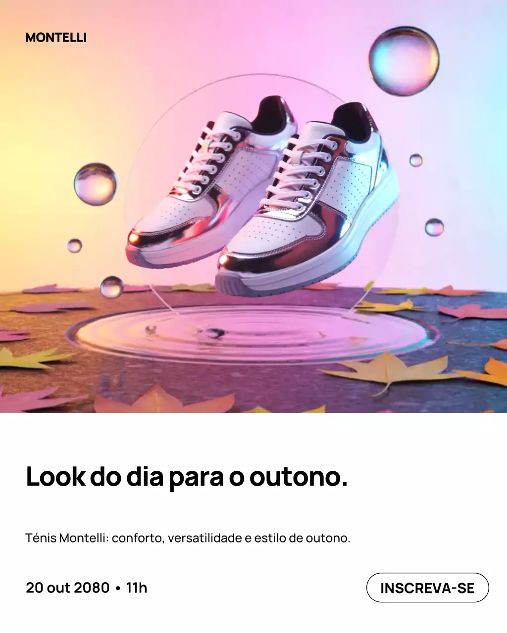 Postagem no Instagram do evento Rainbow Modern Sneaker