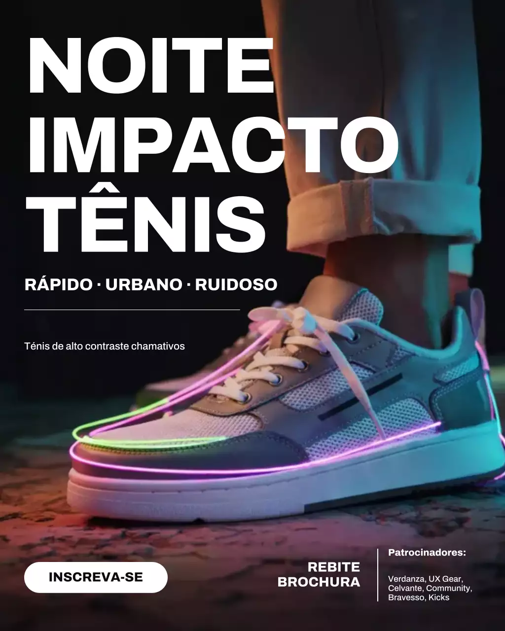 Postagem promocional do tênis Neon Urban no Instagram