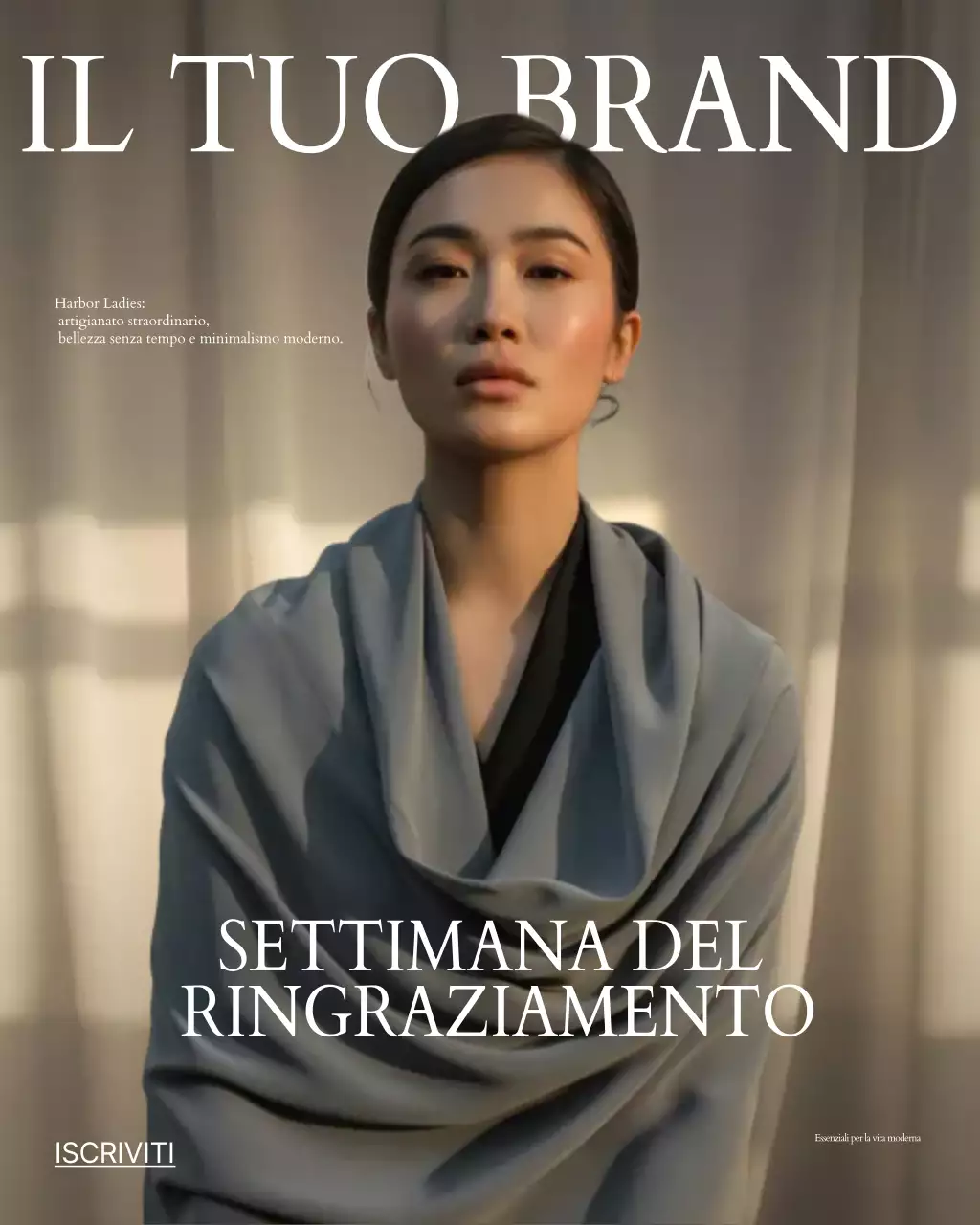 Post Instagram promozionale di moda minimalista grigia