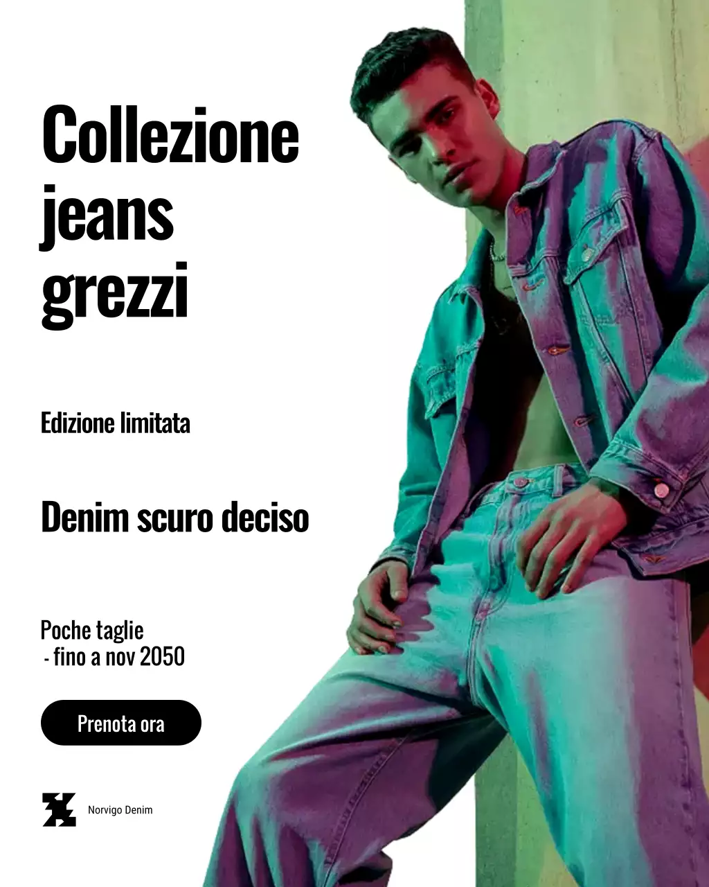 Post Instagram promozionale di moda alla moda blu