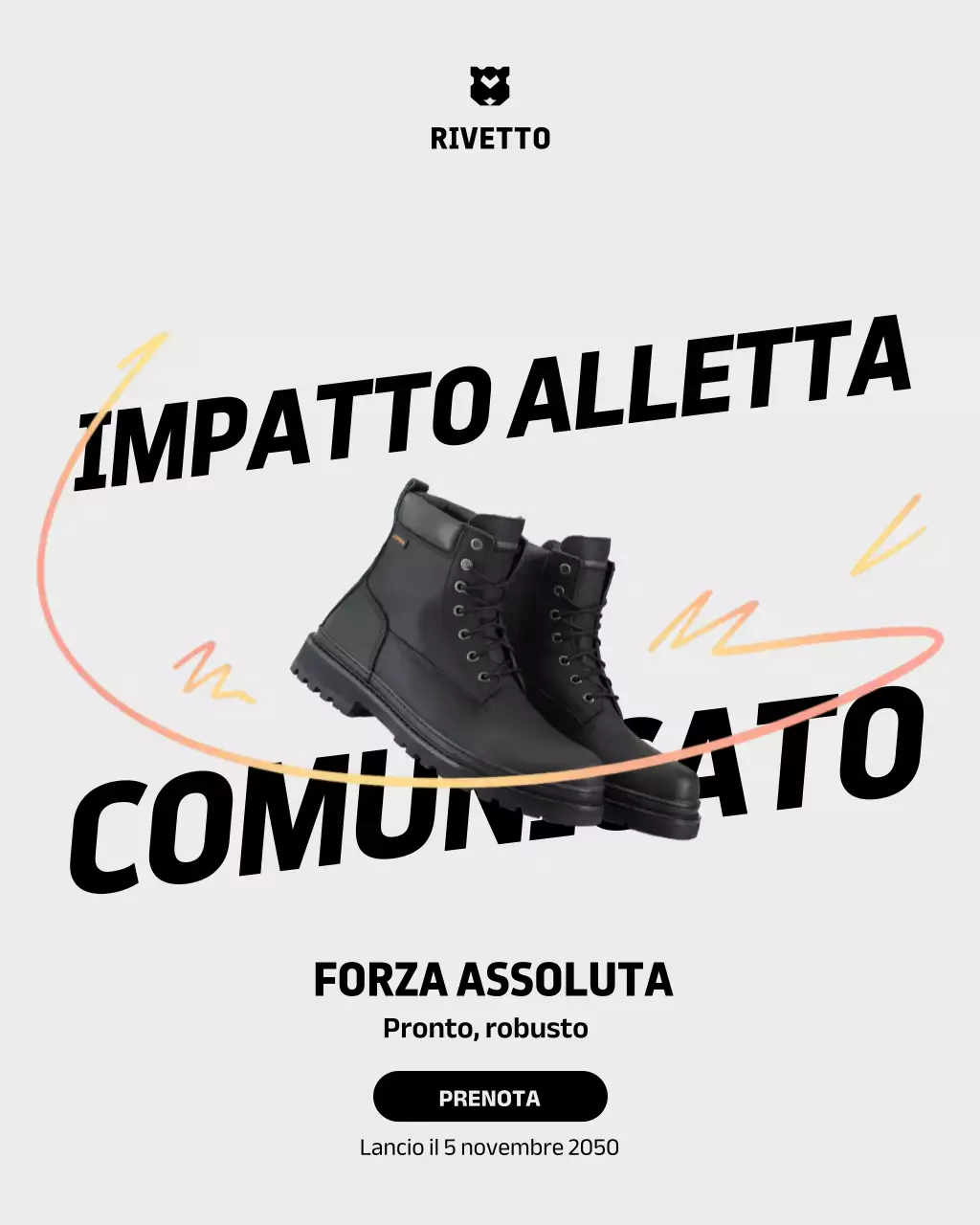Post di Instagram con la pubblicità di Black Bold Footwear