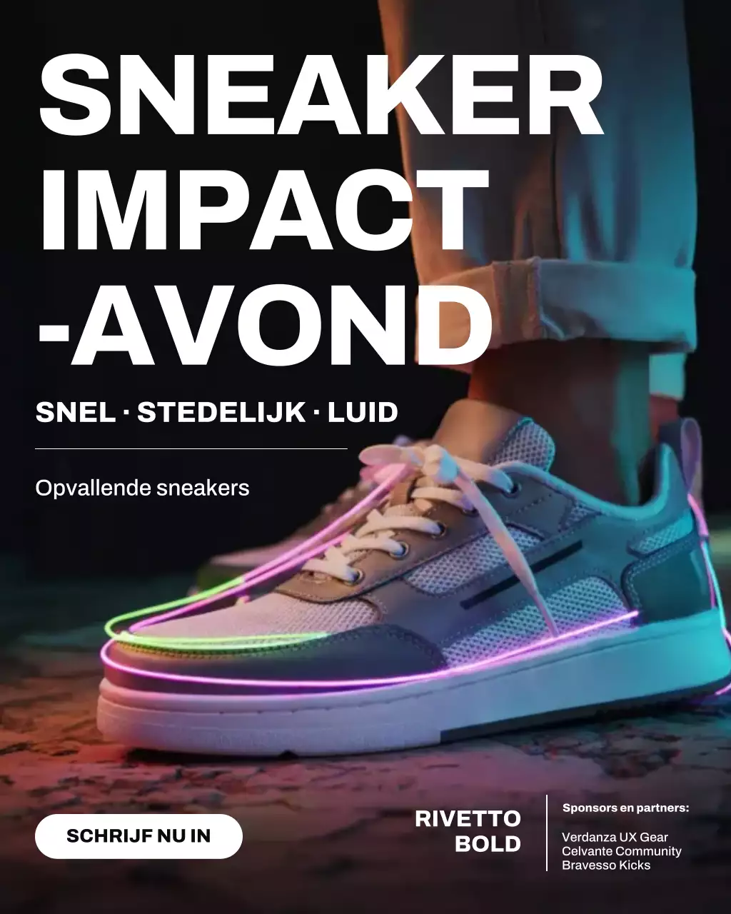 Neon Urban Sneaker Promotie Instagram Post