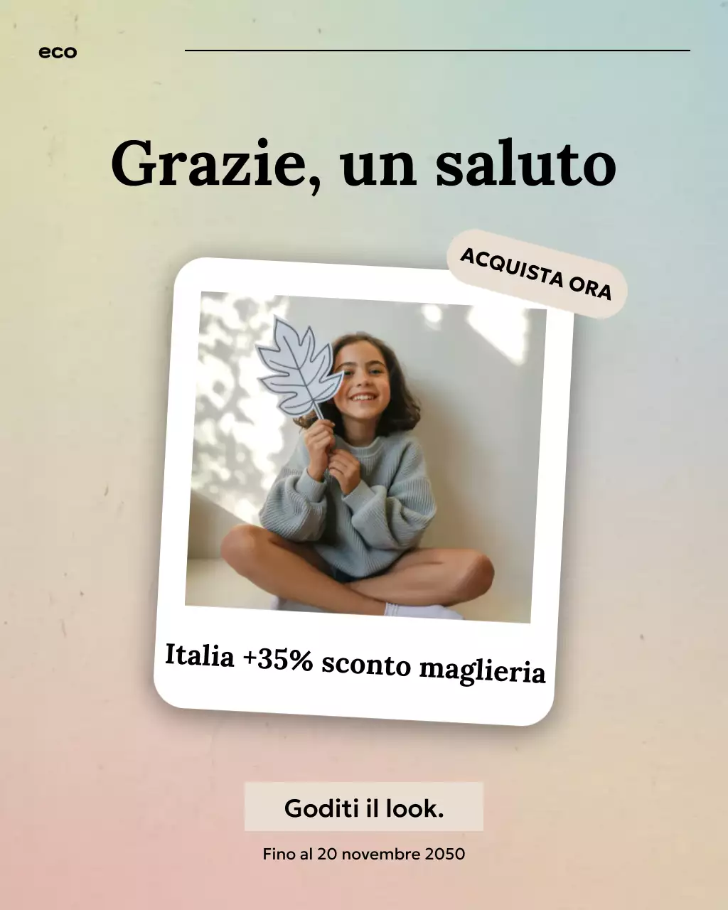 Post Instagram sulla promozione della moda moderna beige