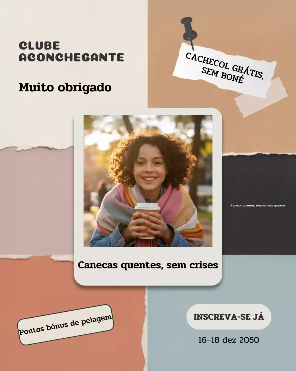 Postagem de promoção de café retrô bege no Instagram