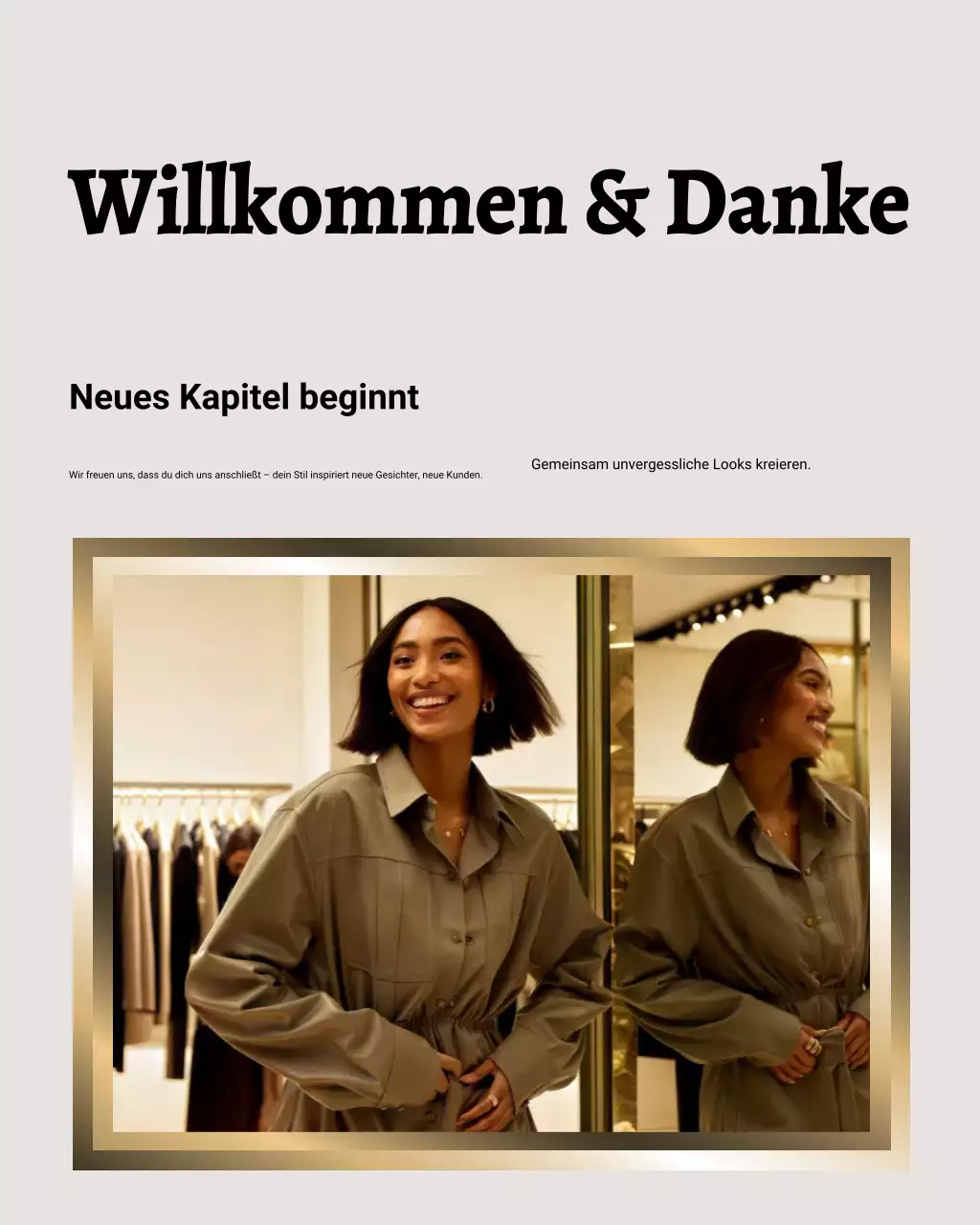 Beige Modern Fashion Ankündigung Instagram Post