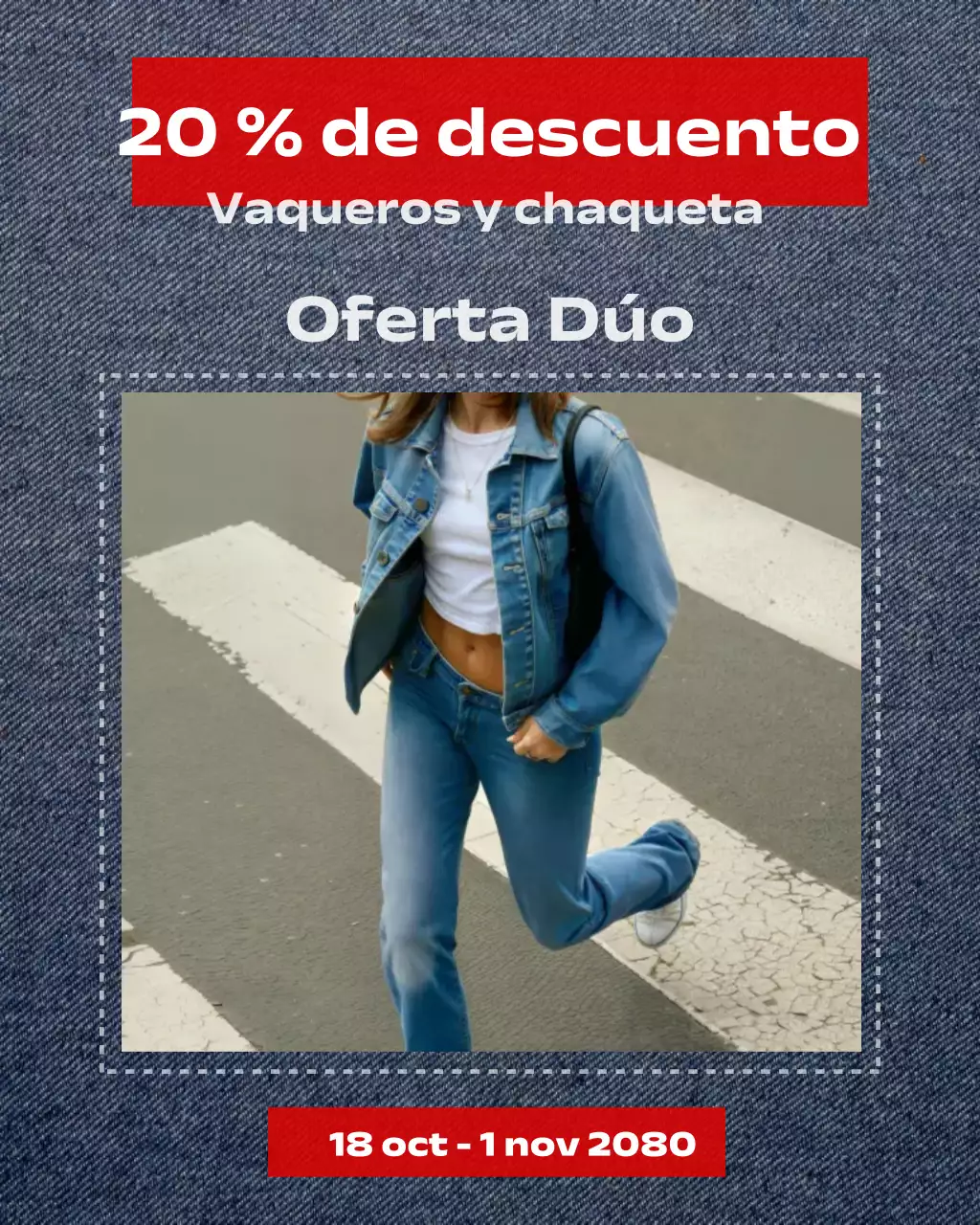 Publicación de Instagram de promoción de moda de Blue Trendy