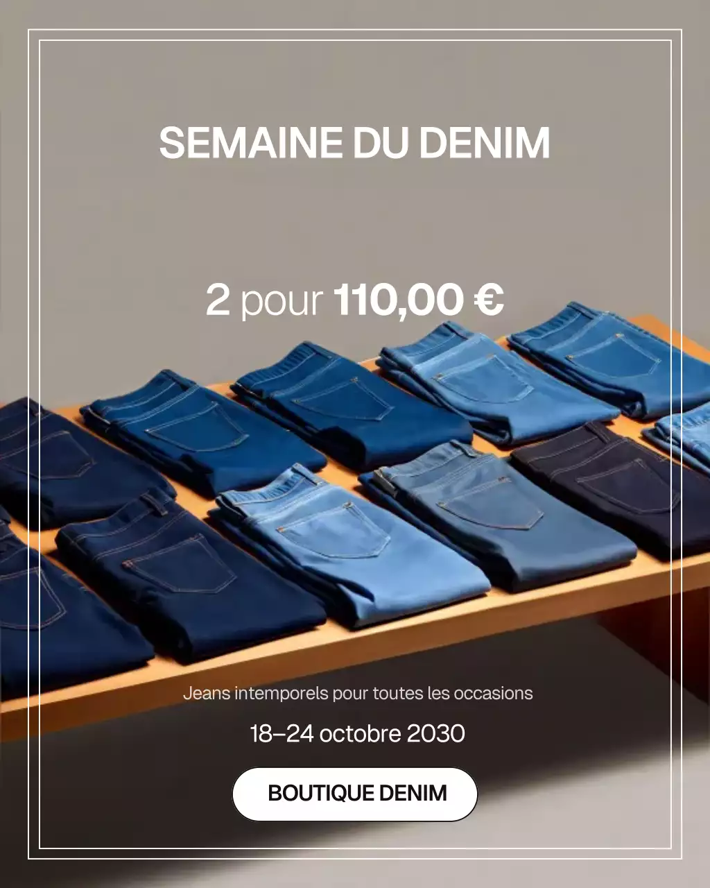 Publication Instagram sur les soldes de Blue Modern Fashion