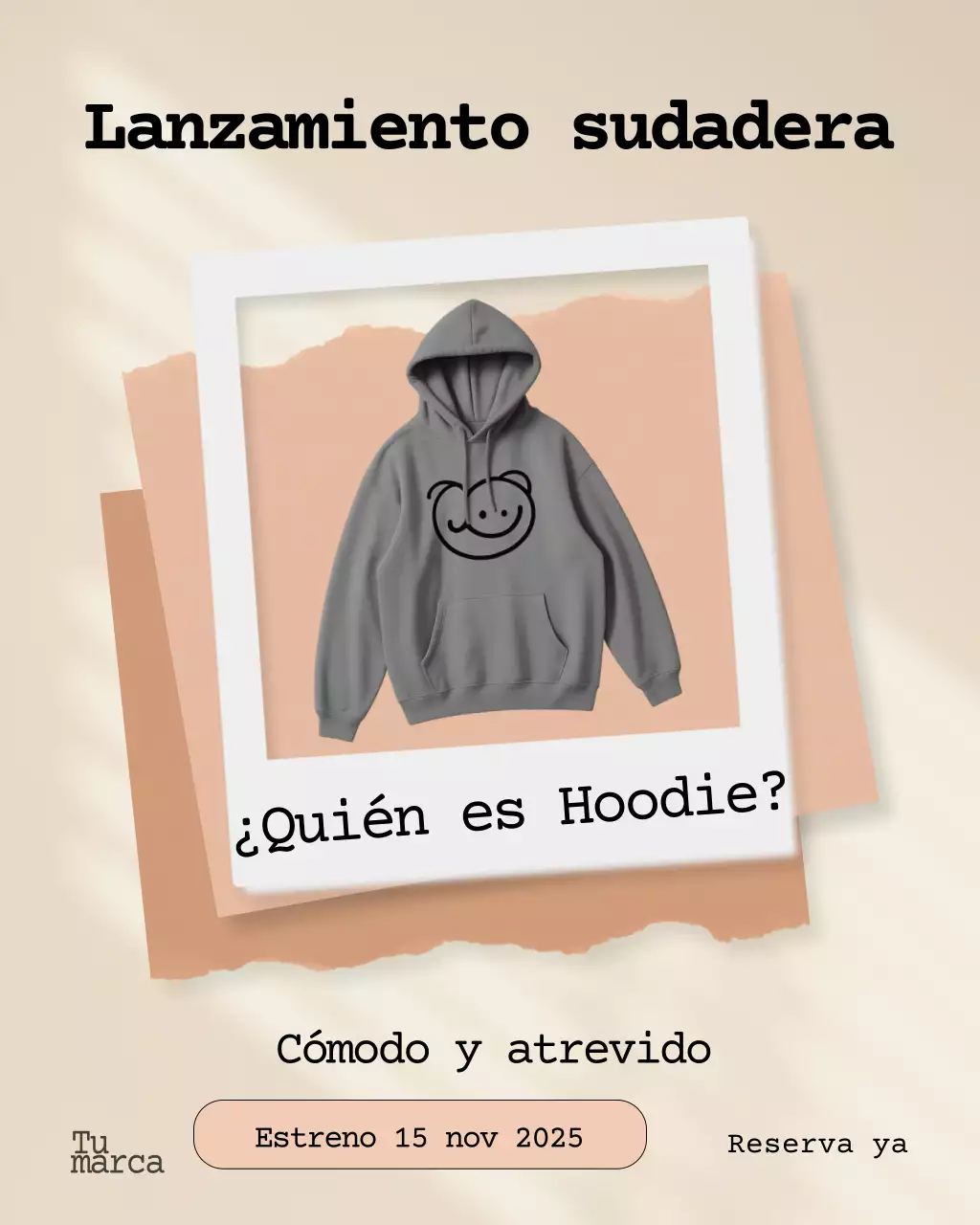 Publicación de Instagram de promoción de moda moderna gris