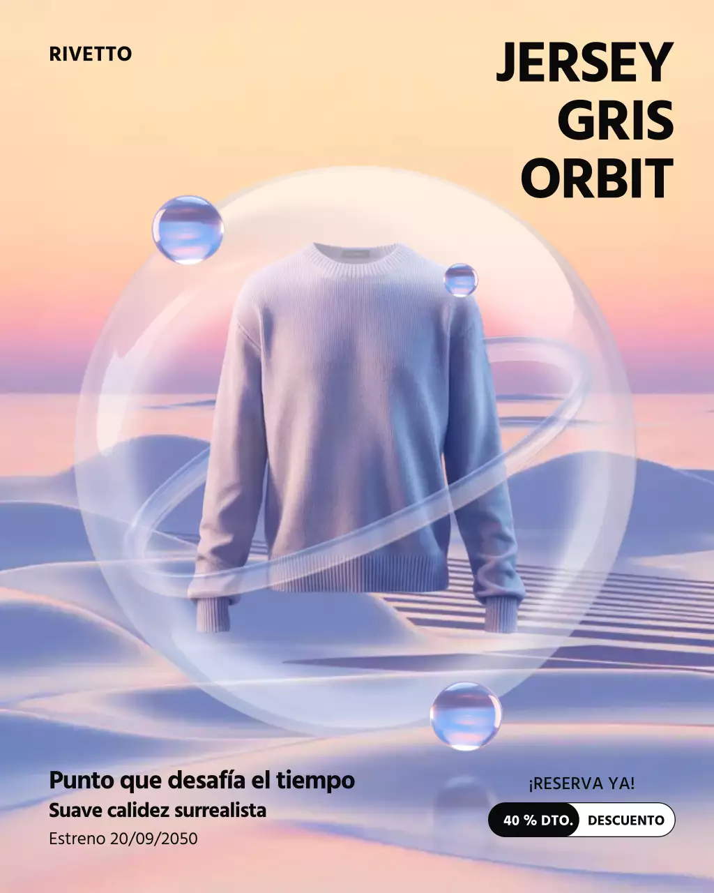 Publicación de Instagram de promoción de moda moderna gris