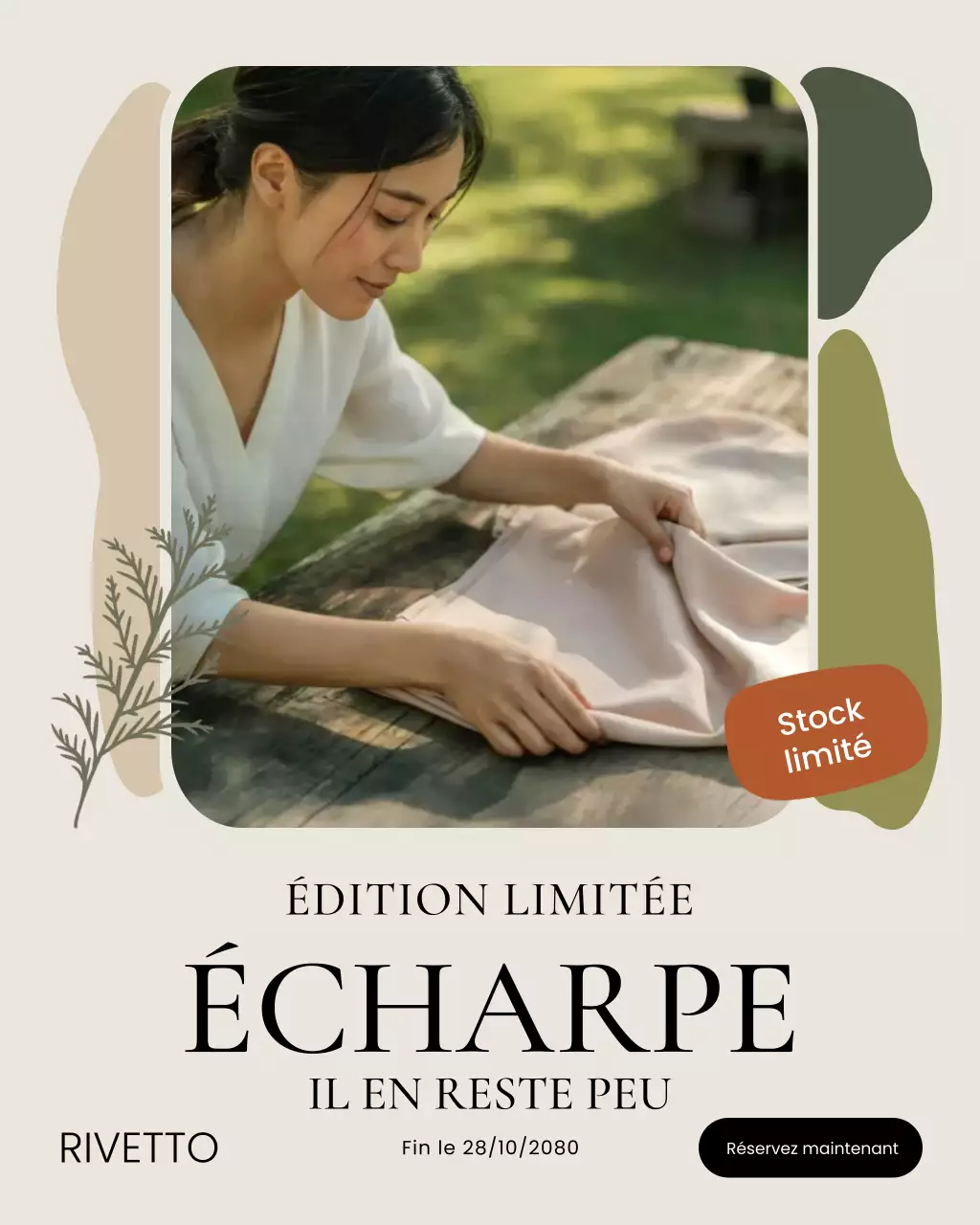 Publication Instagram d'une publicité de mode moderne