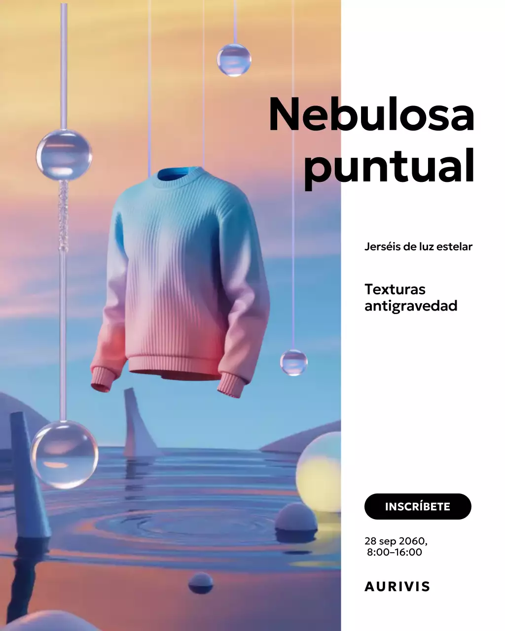 Publicación de Instagram del evento de moda futurista Rainbow