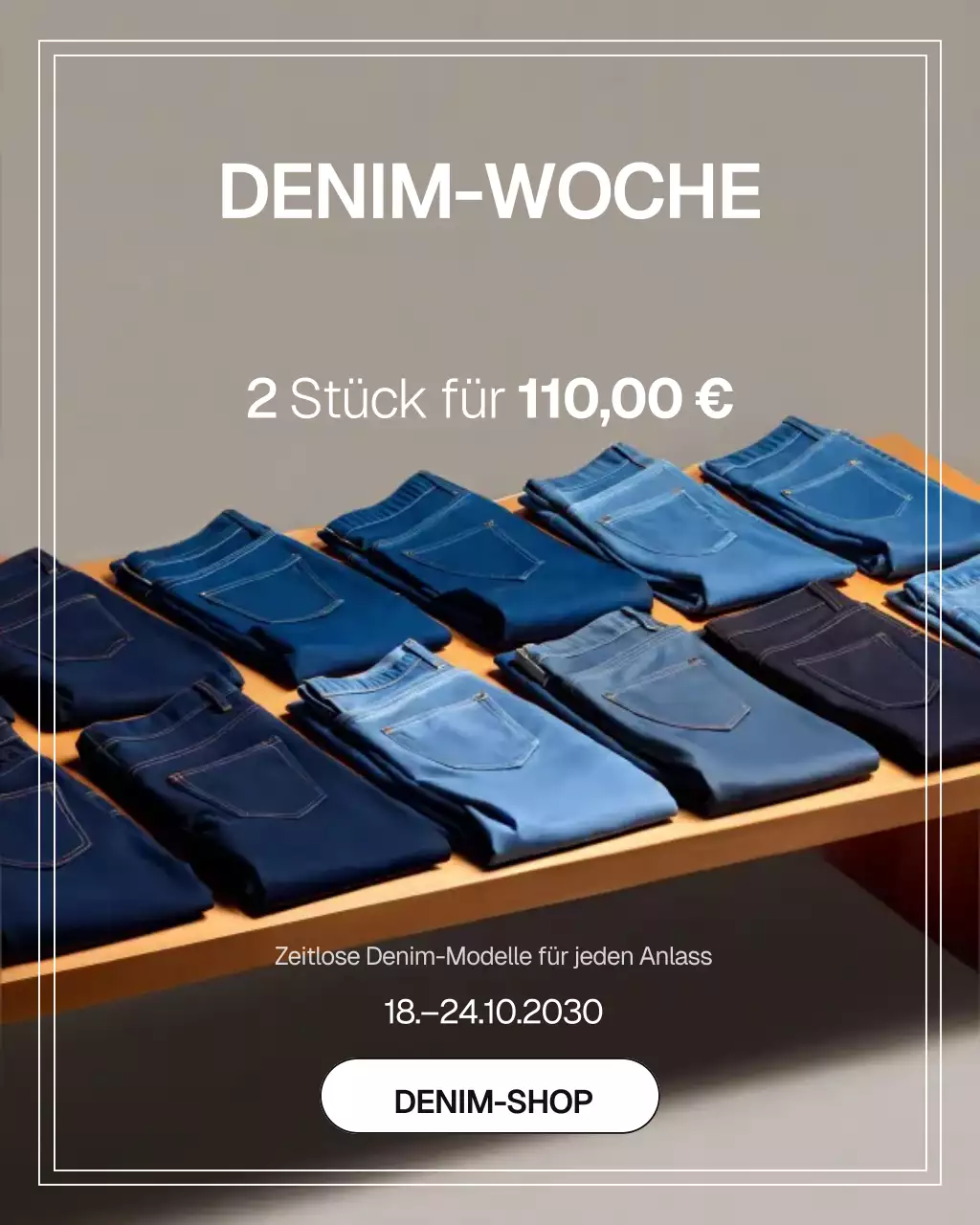 Instagram-Beitrag zum Verkauf moderner blauer Mode