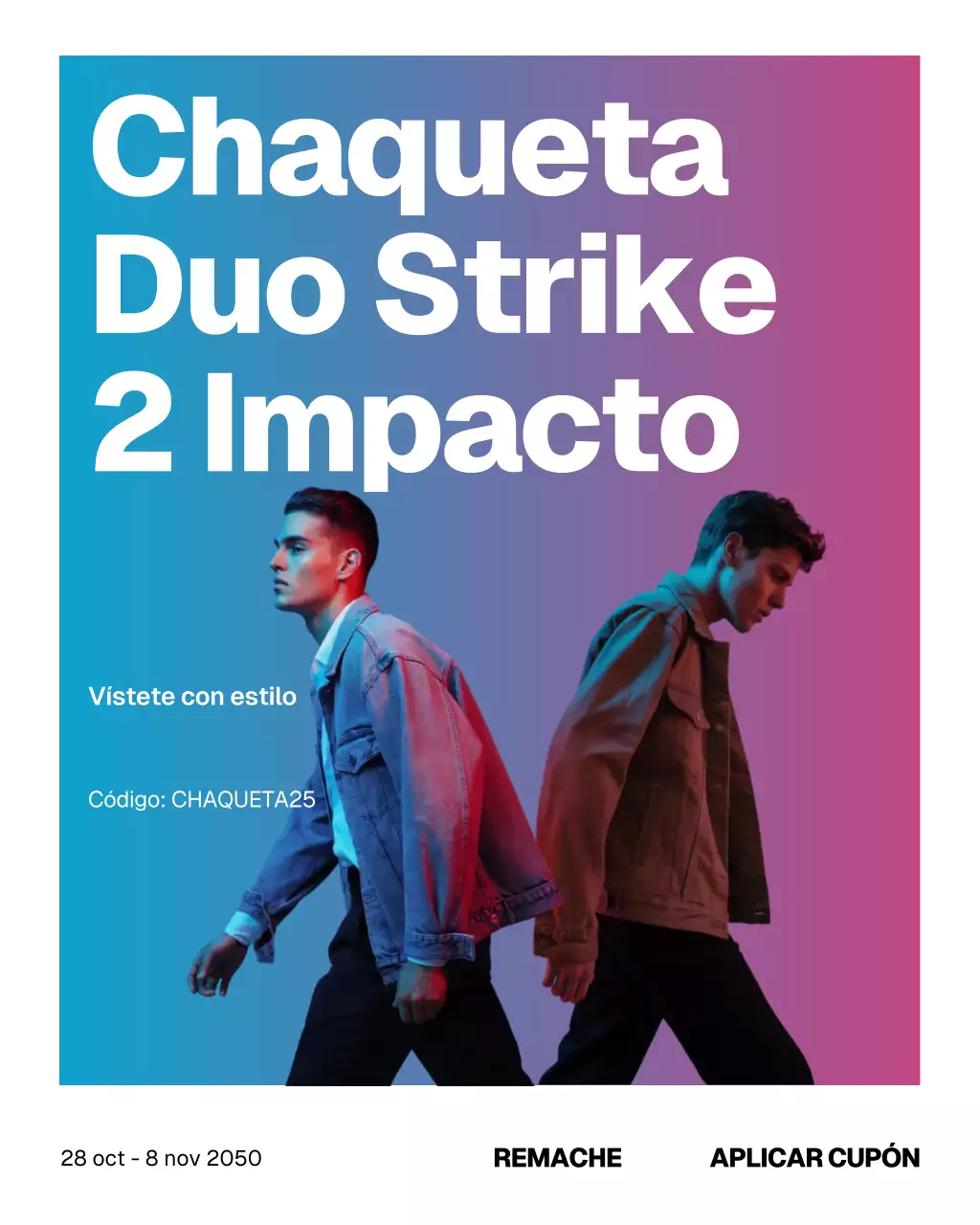 Publicación de Instagram de promoción de moda de Blue Trendy