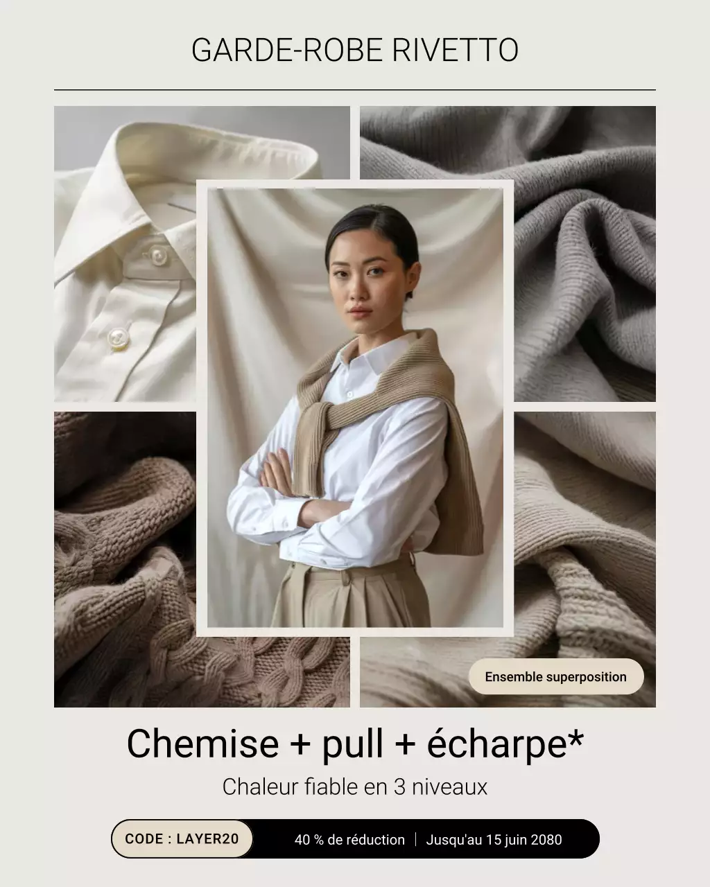 Publication Instagram sur la promotion de la mode moderne