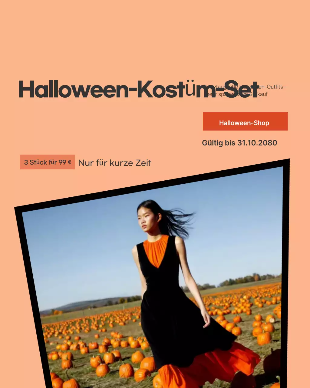 Orange Trendy Fashion Promotion Instagram Post