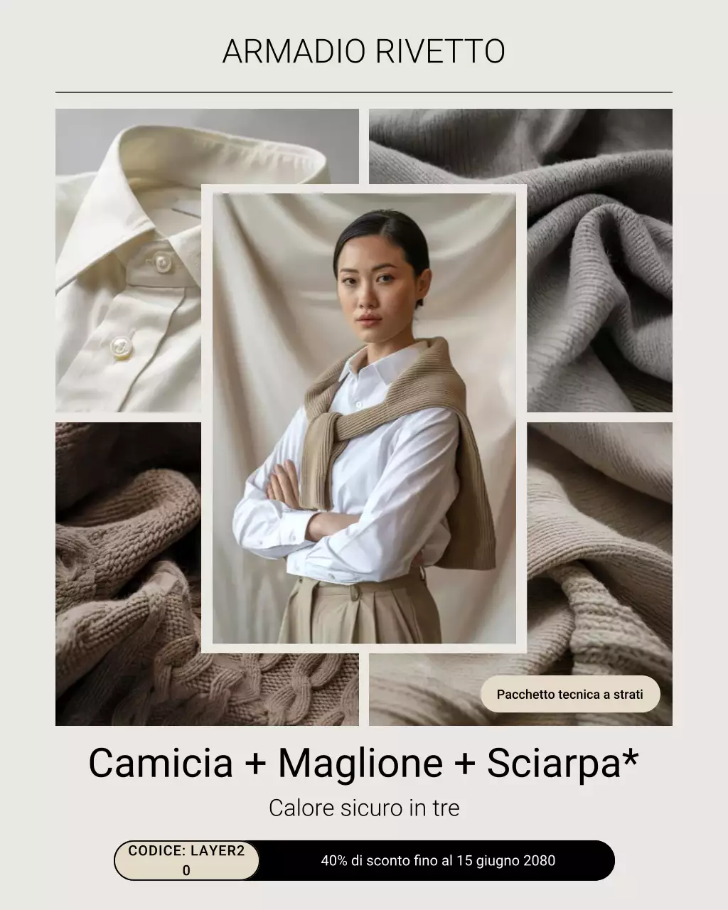 Post di Instagram sulla promozione della moda moderna