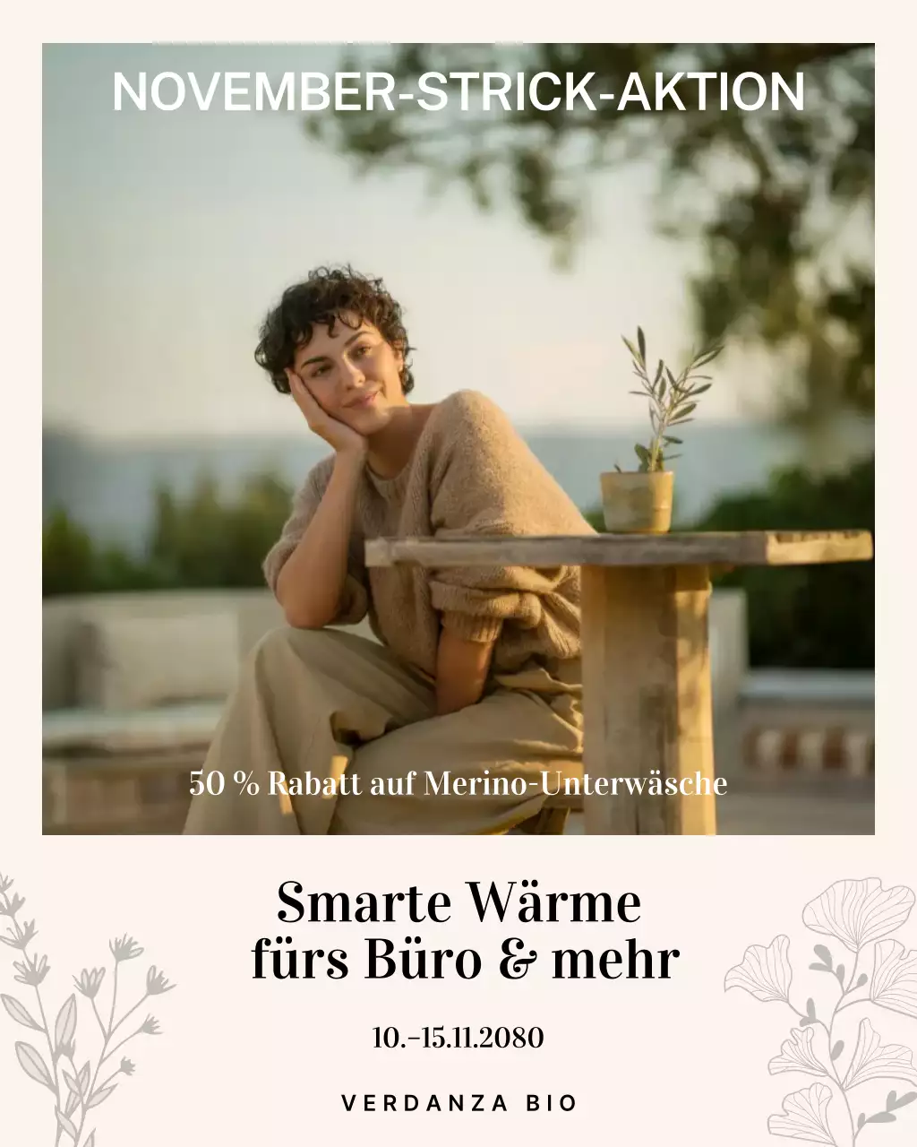 Instagram-Post zur Promotion für Beige Minimal Knitwear