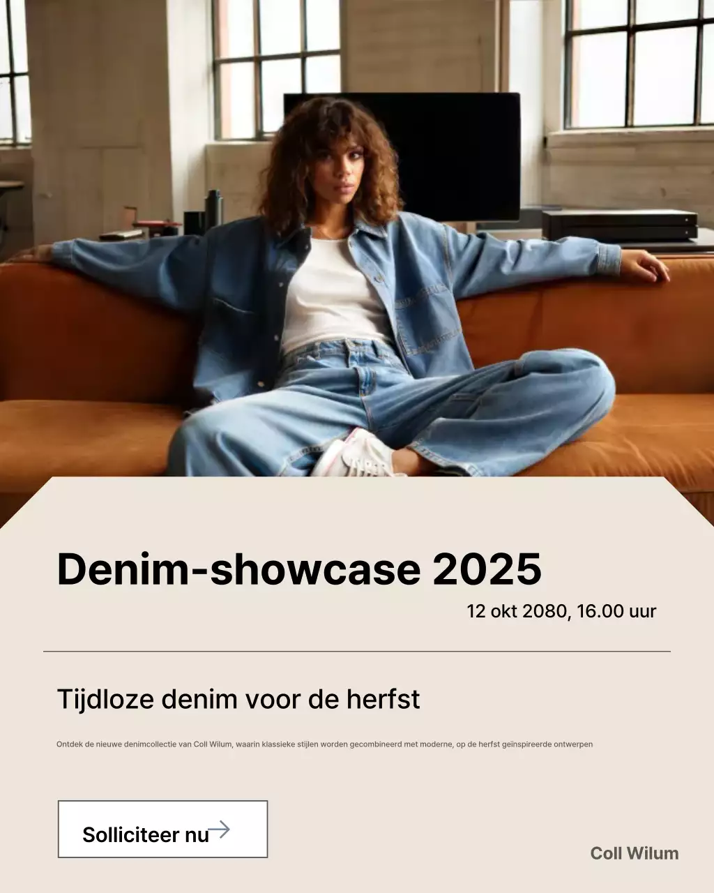 Instagram-bericht over de aankondiging van Blue Modern Fashion
