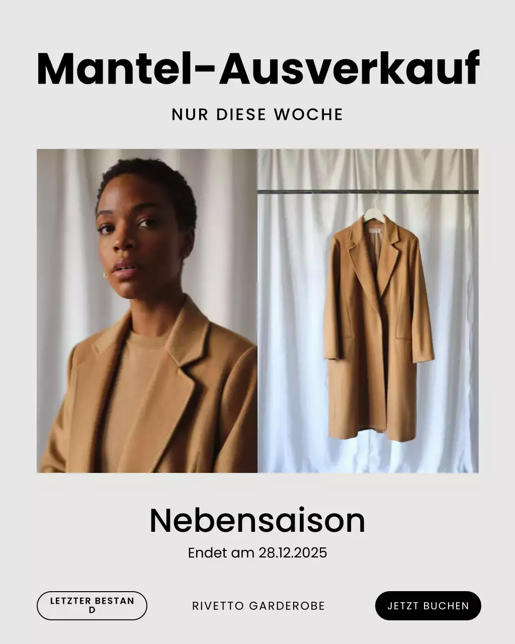 Instagram-Post zur Beige Classic Fashion-Werbung