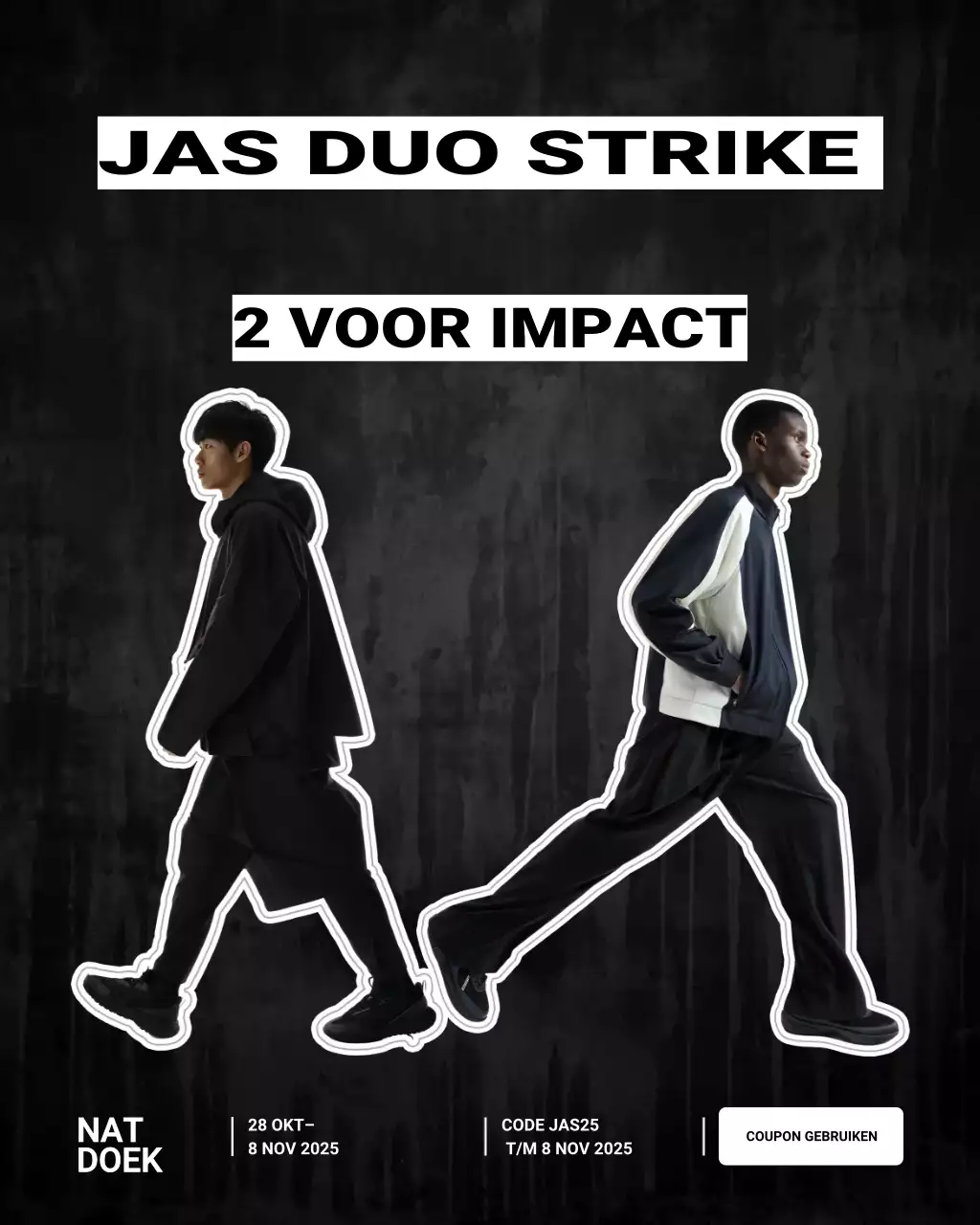 Instagram-bericht over zwarte moderne modepromotie