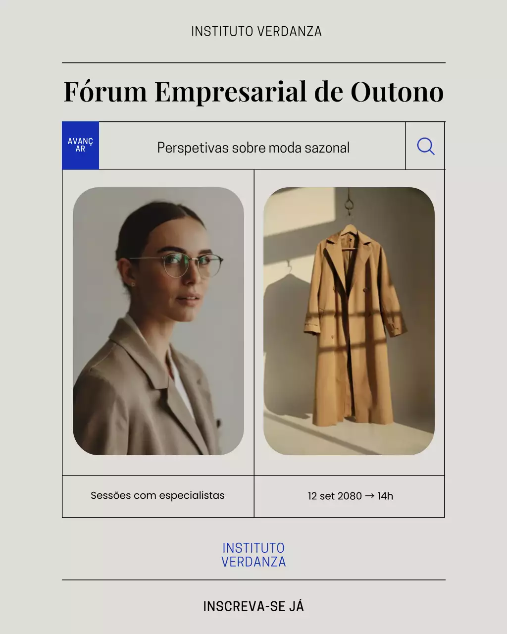 Postagem no Instagram do Fórum de Moda Moderna Bege