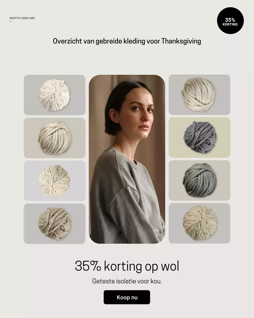 Beige Modern Knitwear Promotie Instagram Post