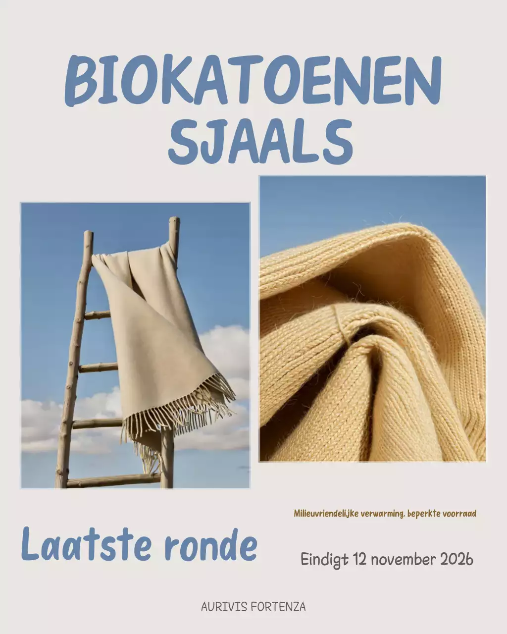 Beige rustieke sjaal promotie Instagram-bericht