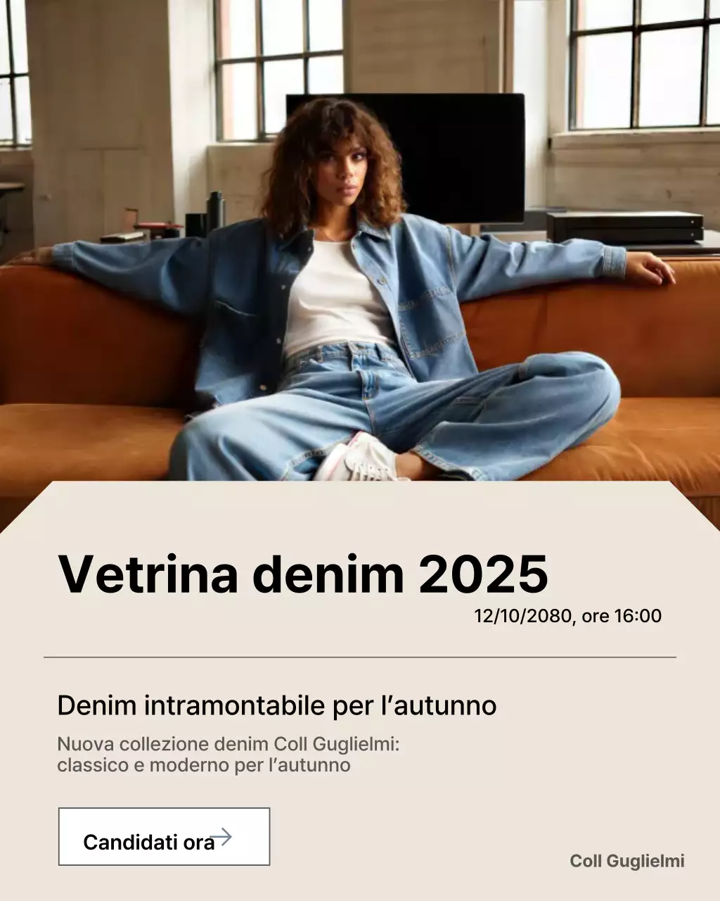 Annuncio di moda moderna blu su Instagram