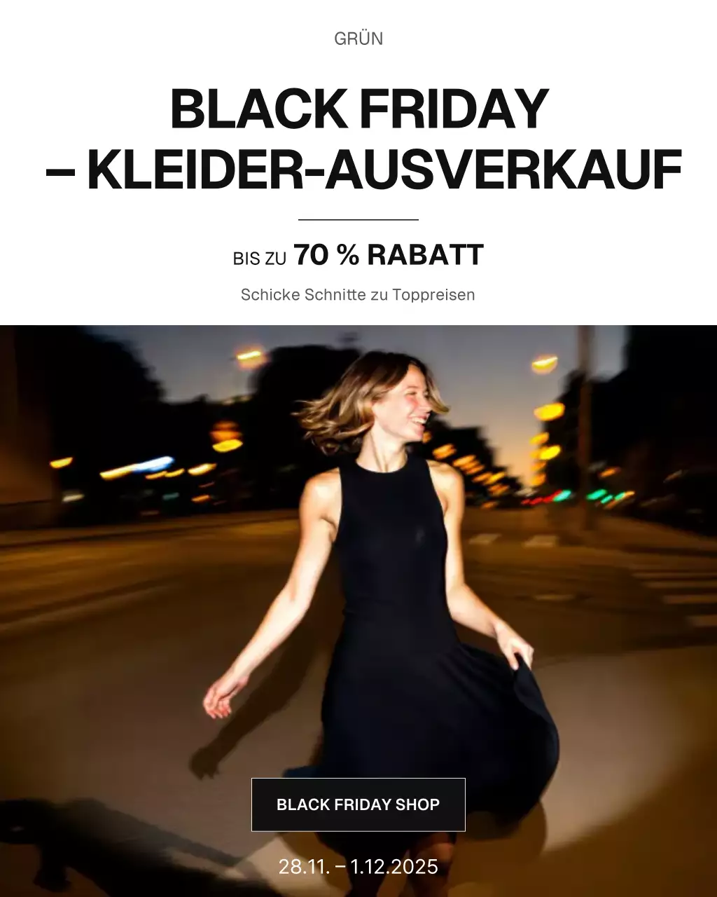 Instagram-Post zur Förderung von Black Modern Fashion