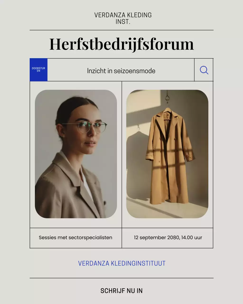 Beige Modern Fashion Forum Instagram-bericht