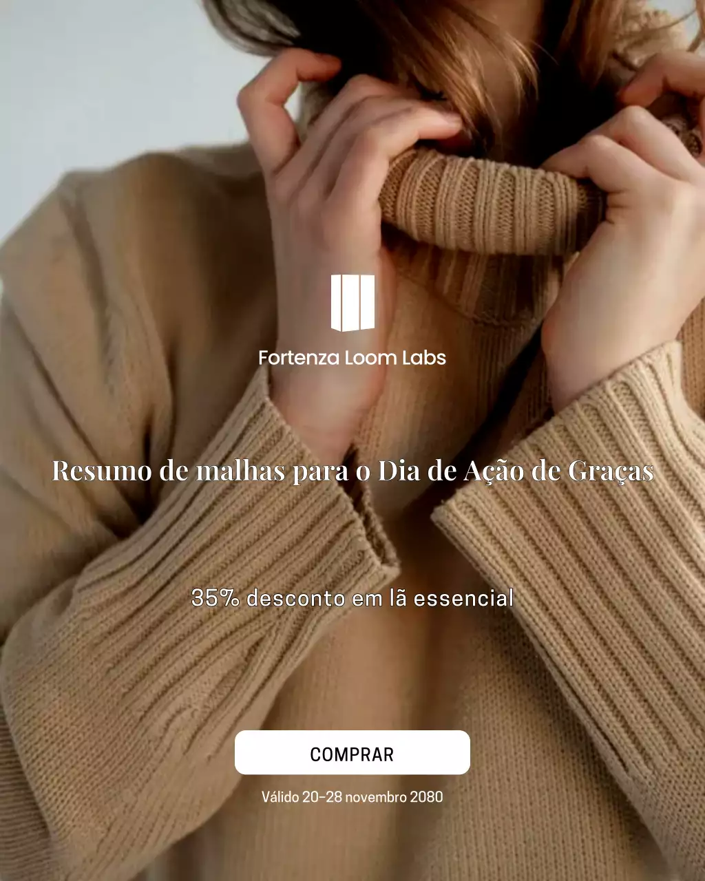 Cartaz de promoção de moda minimalista no Instagram