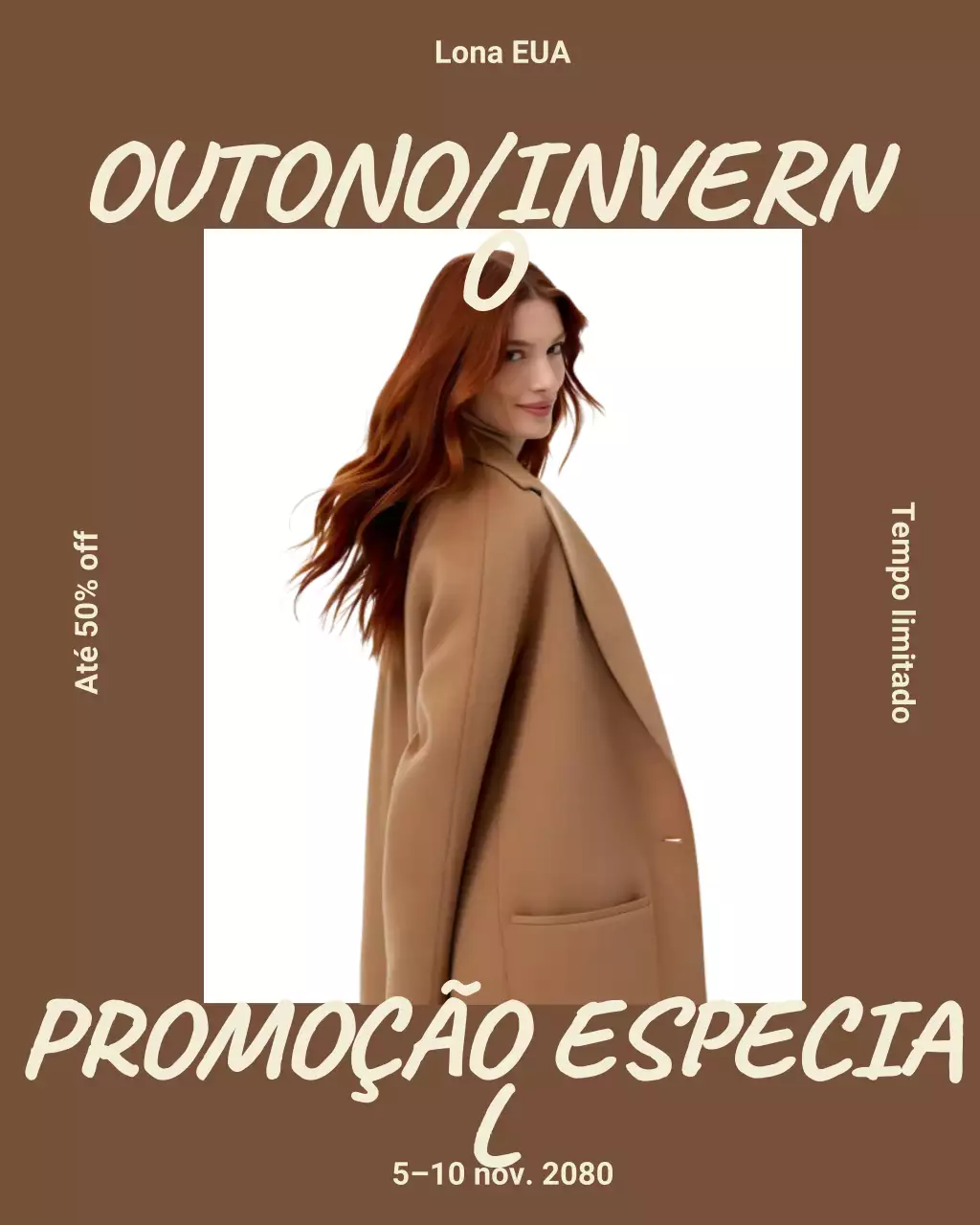 Postagem de promoção de moda moderna bege no Instagram