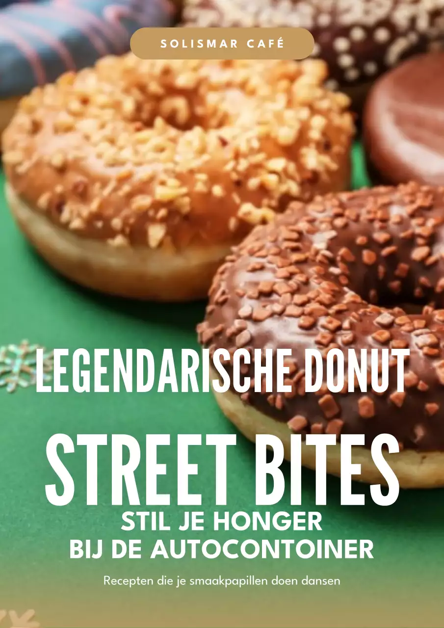 Rustieke donut-advertentieposter