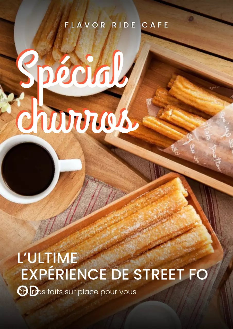 Affiche promotionnelle rétro de la cuisine de rue