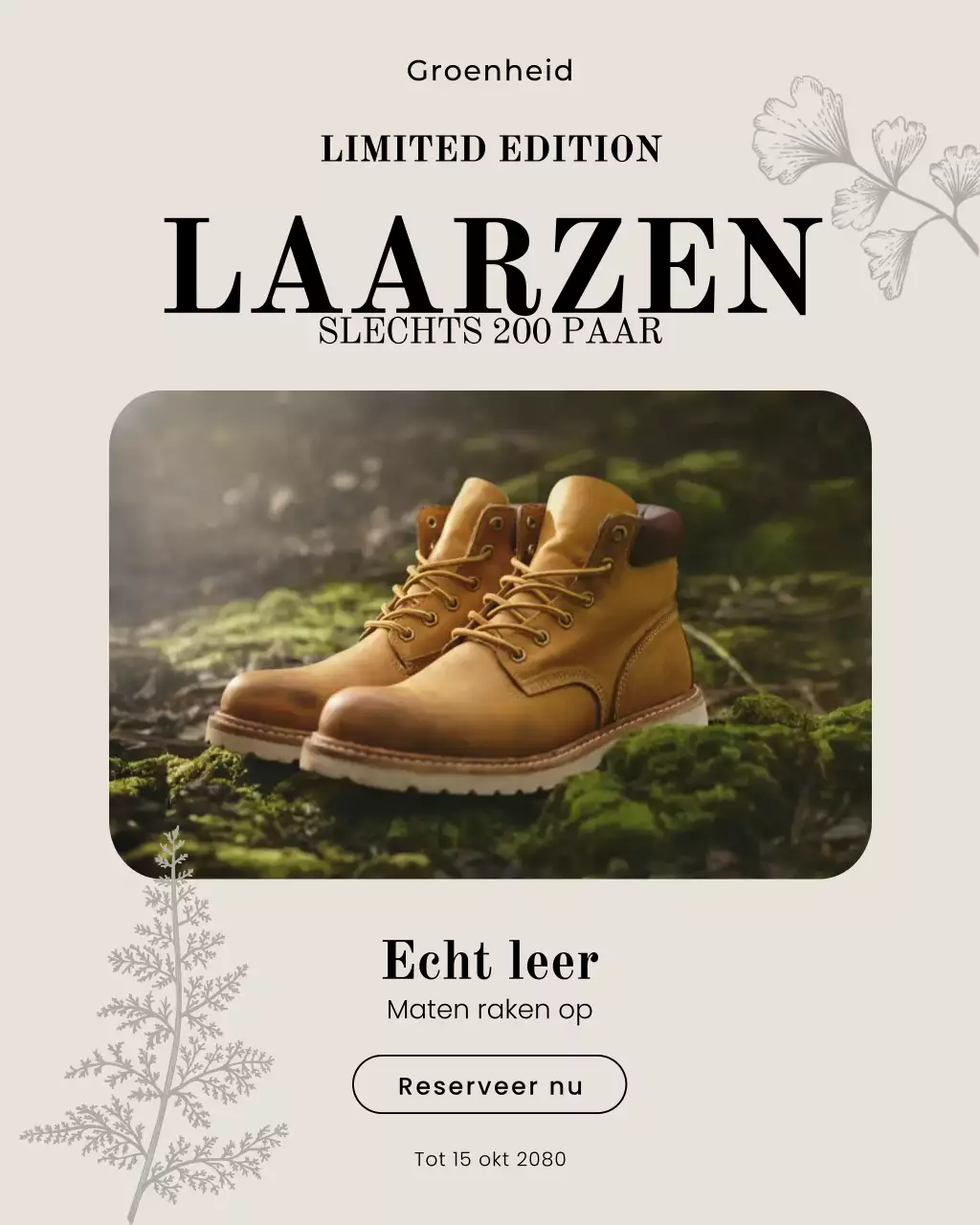 Instagram-bericht voor klassieke schoenenpromotie