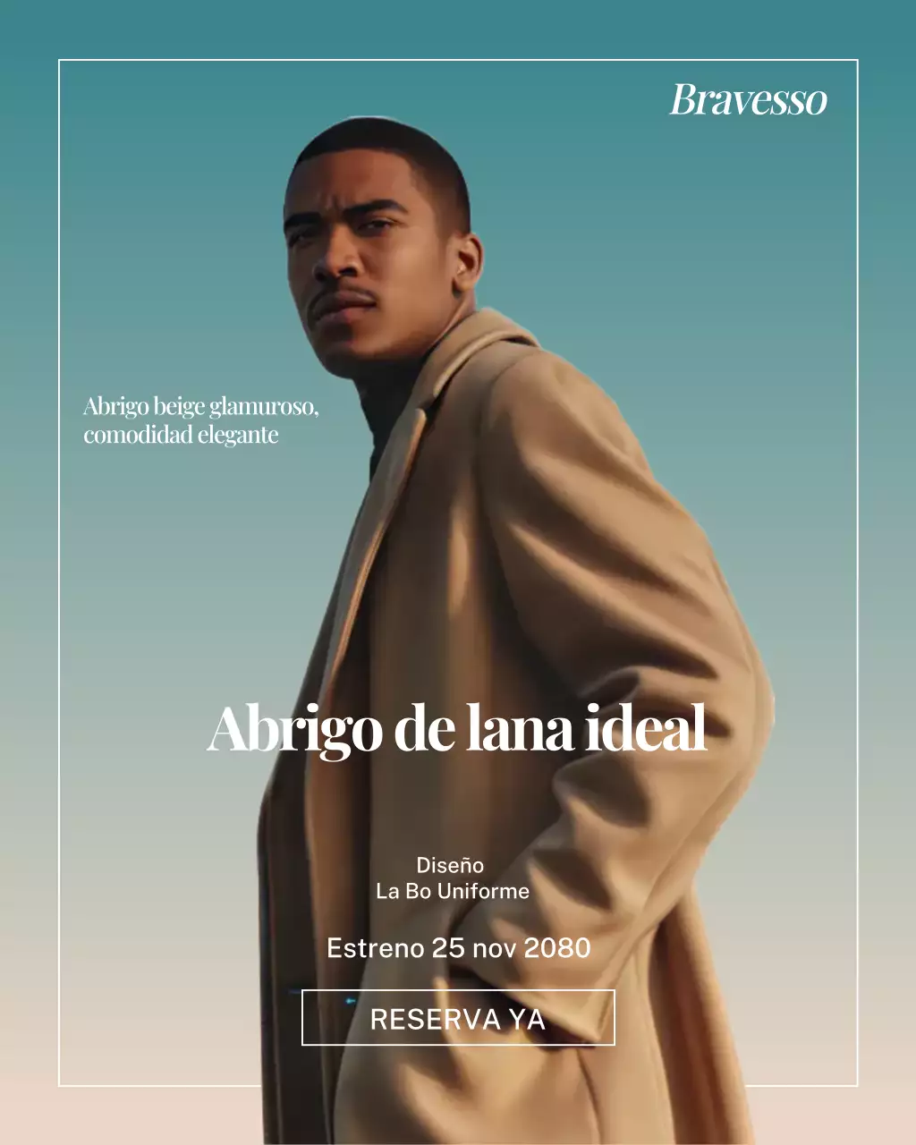 Publicación de Instagram de publicidad de moda moderna en beige