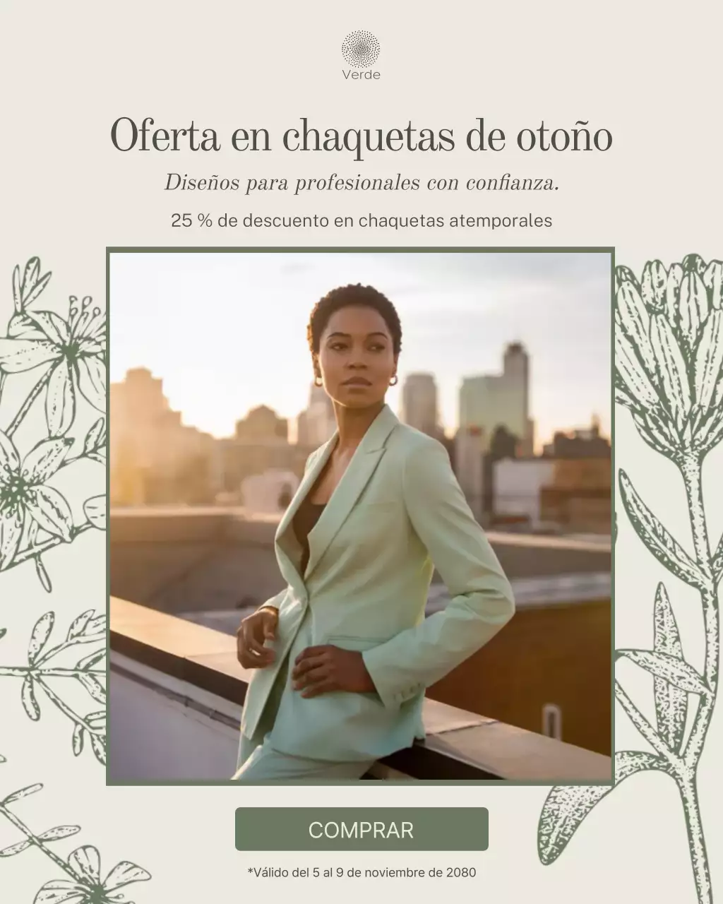 Publicación de Instagram de un anuncio de moda elegante en beige