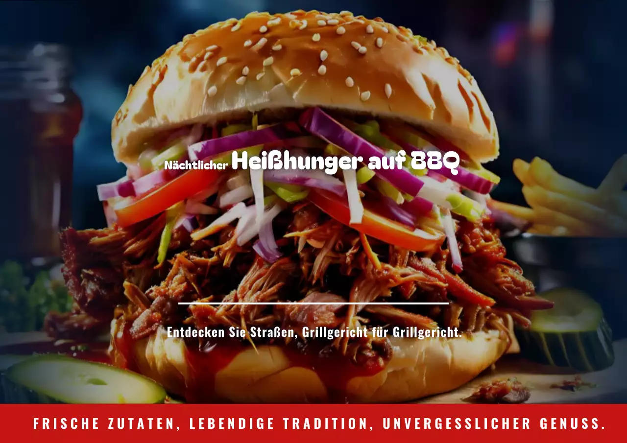 Mitternachts-BBQ-Gelüste Poster