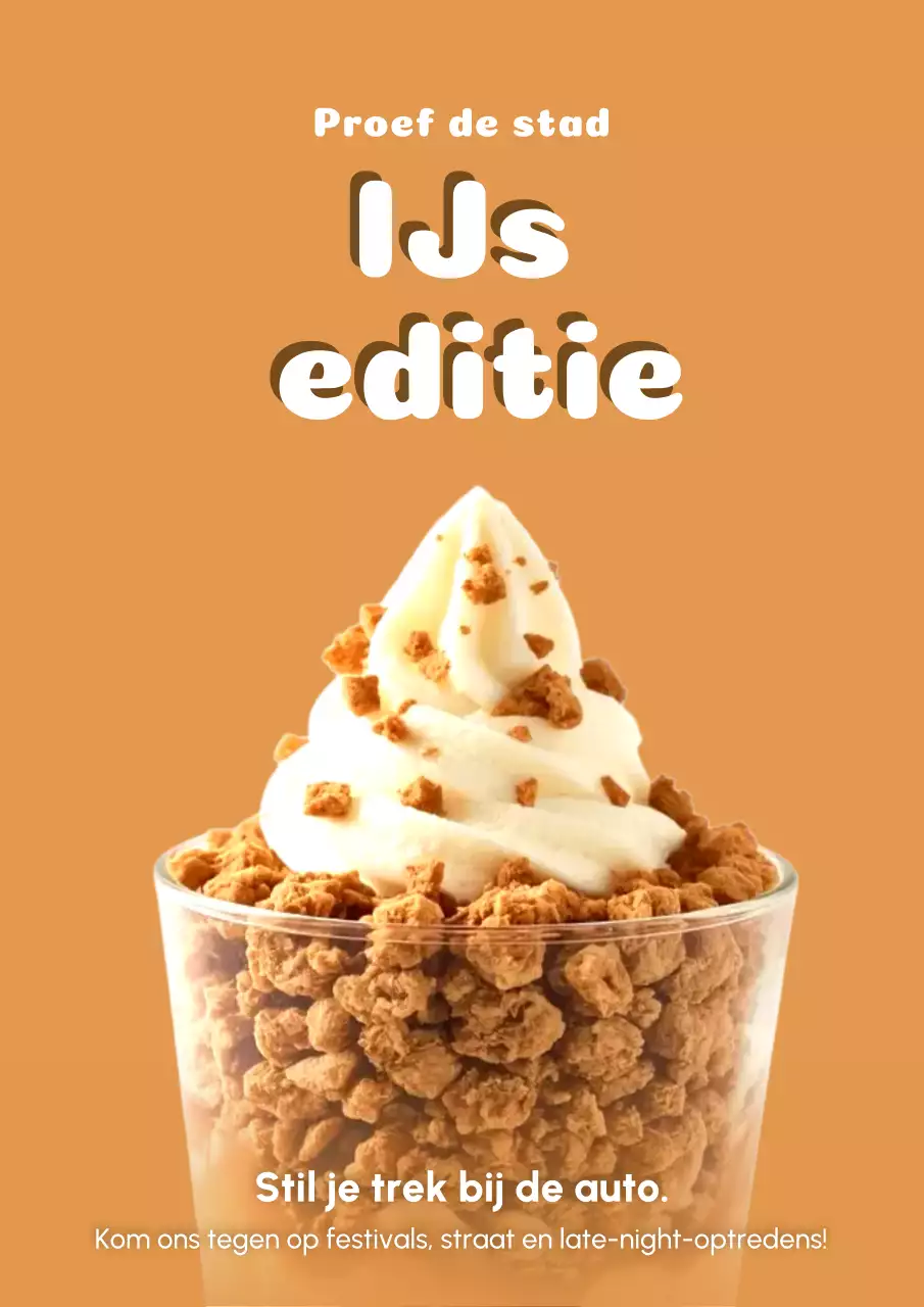 Promotieposter voor het Orange Modern Dessert