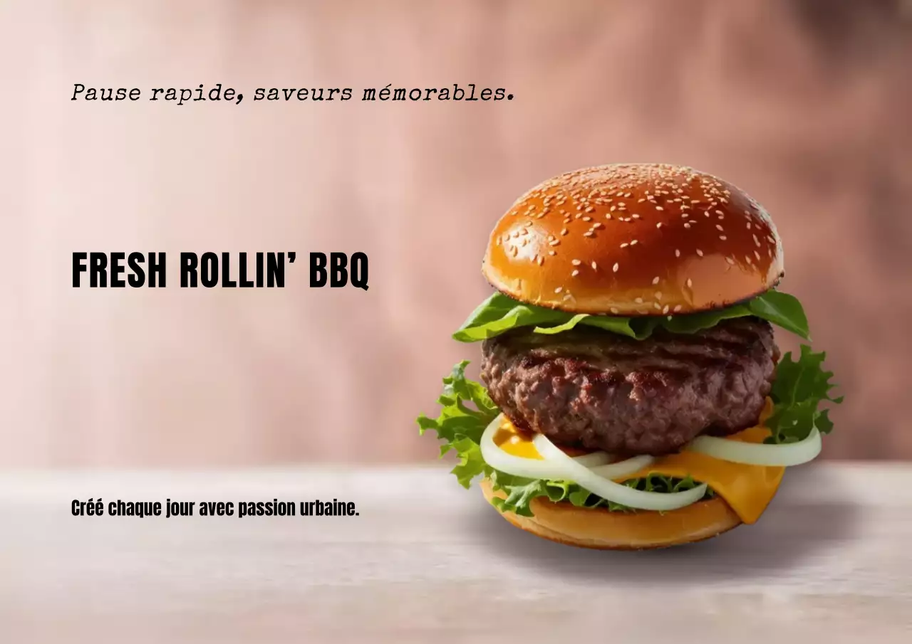 Affiche de barbecue fraîchement roulé