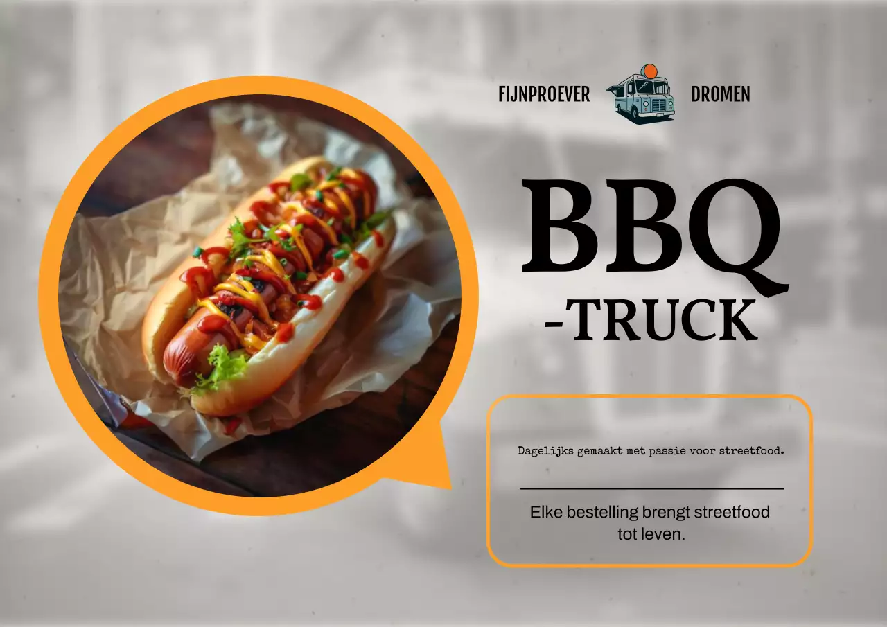 Foodie Dreams BBQ Truck Poster