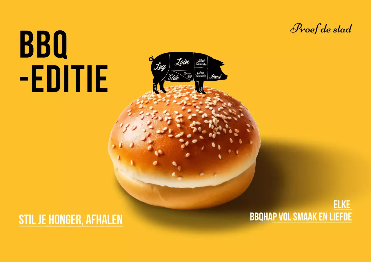 Proef de stad BBQ-editie poster