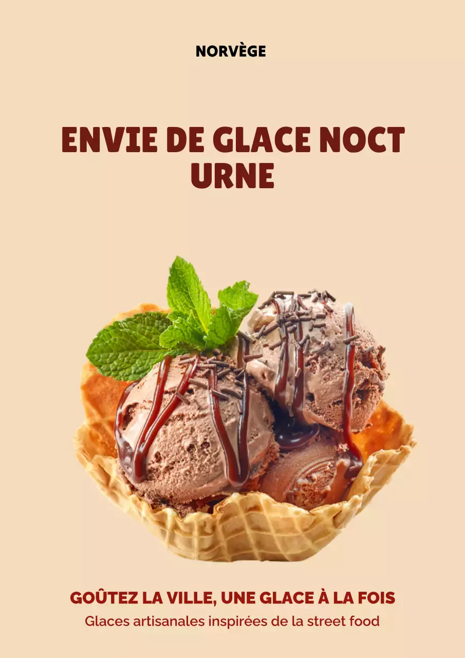 Affiche De Promotion De Dessert Moderne Beige
