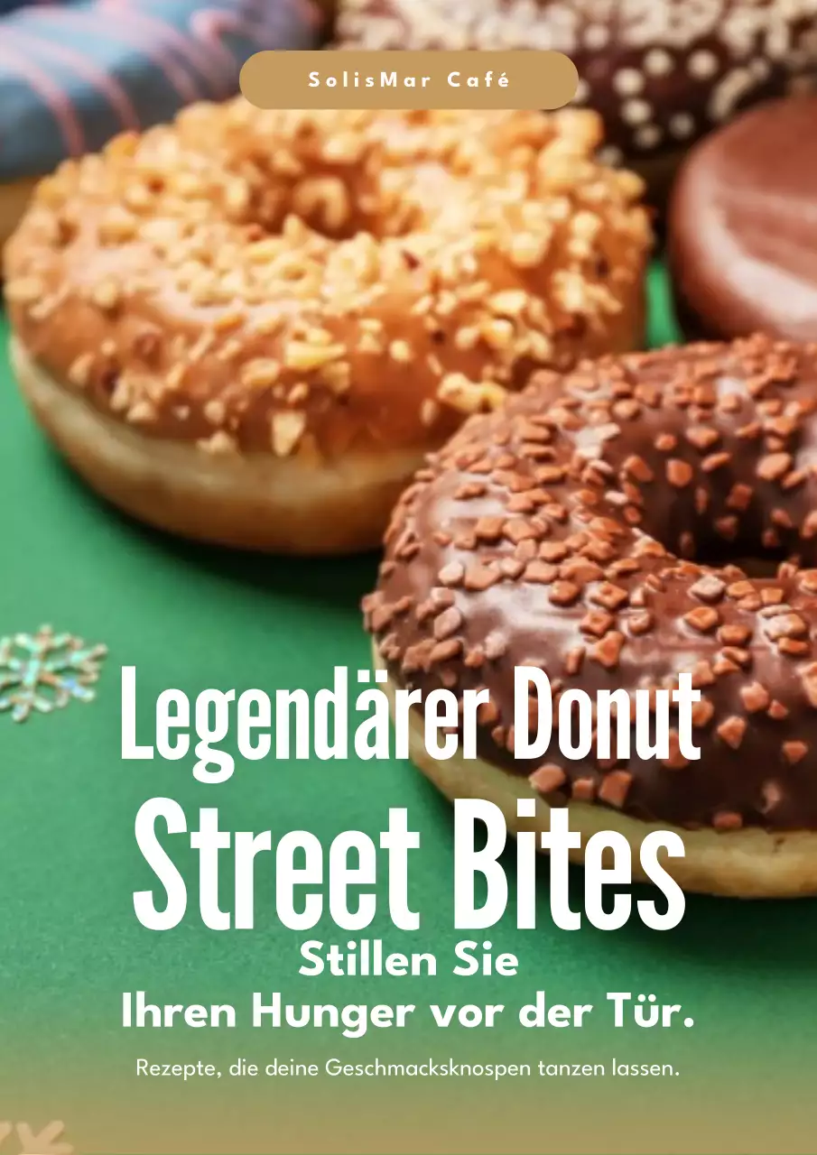 Rustikales Donut-Werbeplakat