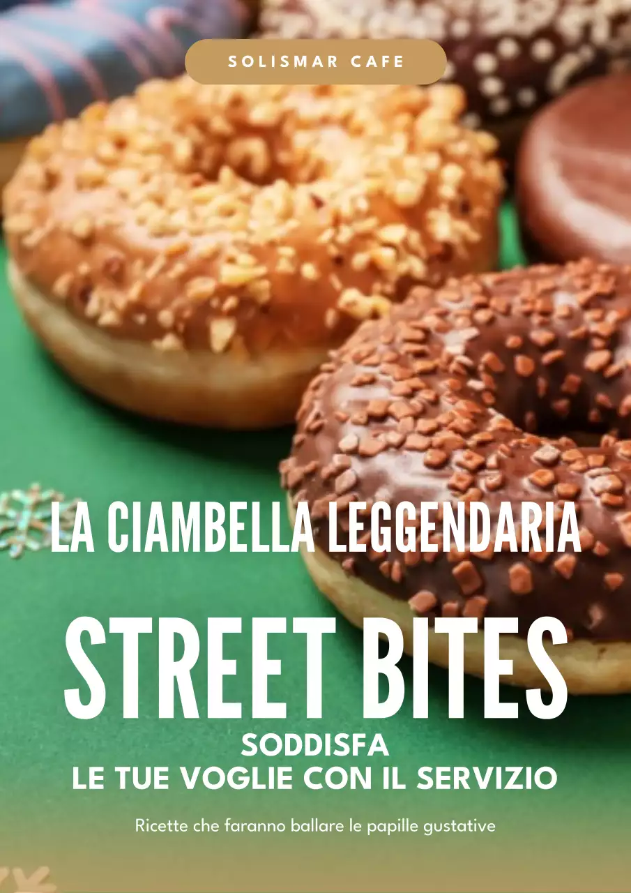 Manifesto pubblicitario di ciambelle rustiche