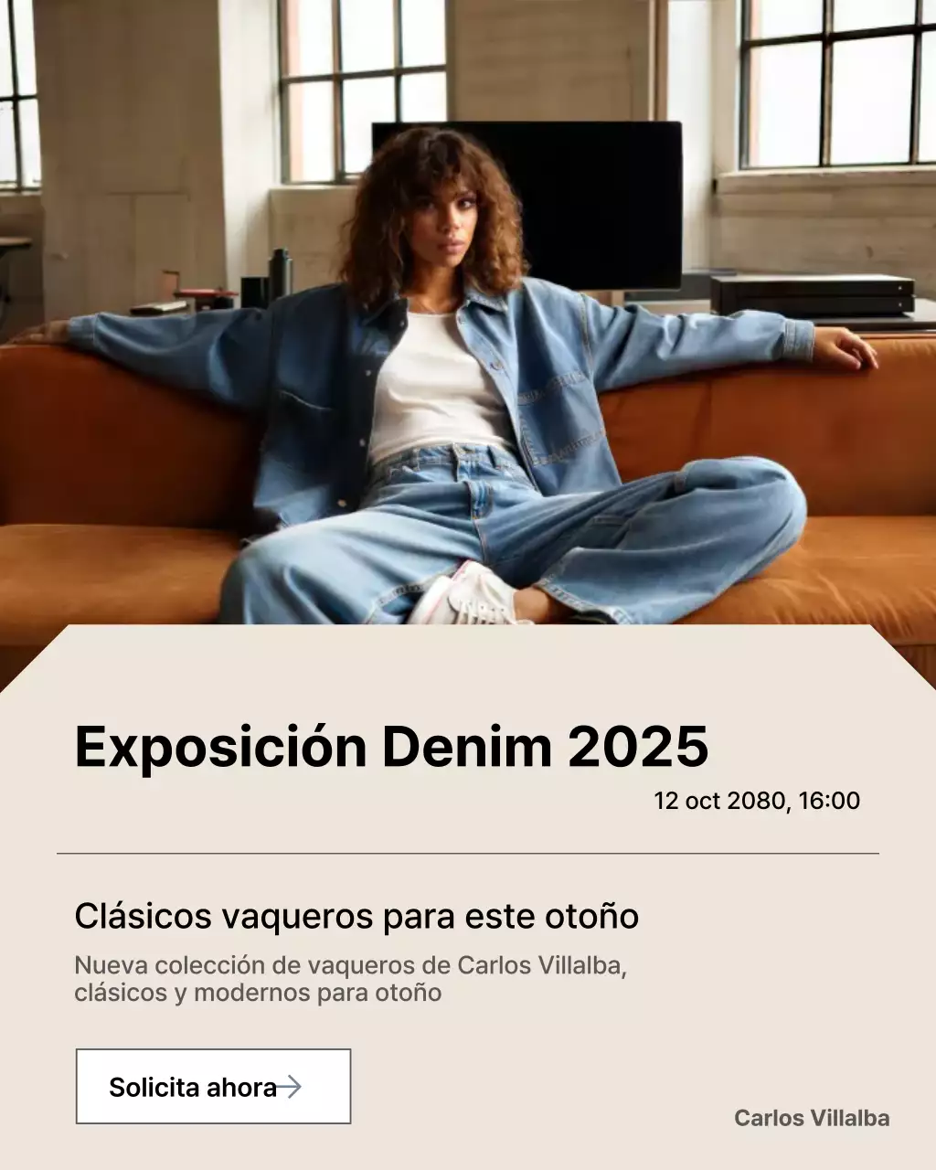 Publicación de Instagram del anuncio de Blue Modern Fashion