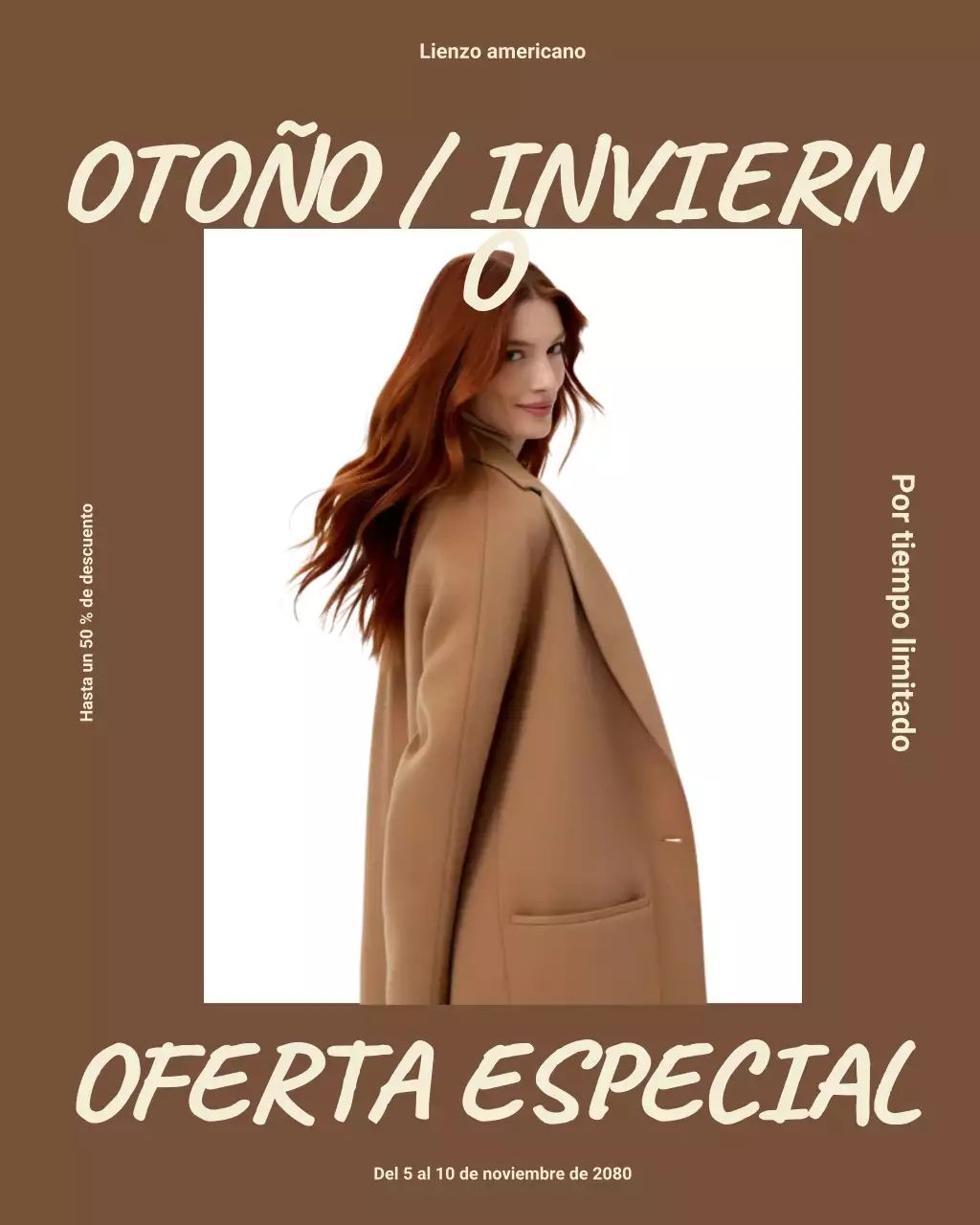 Publicación de Instagram de promoción de moda moderna en beige