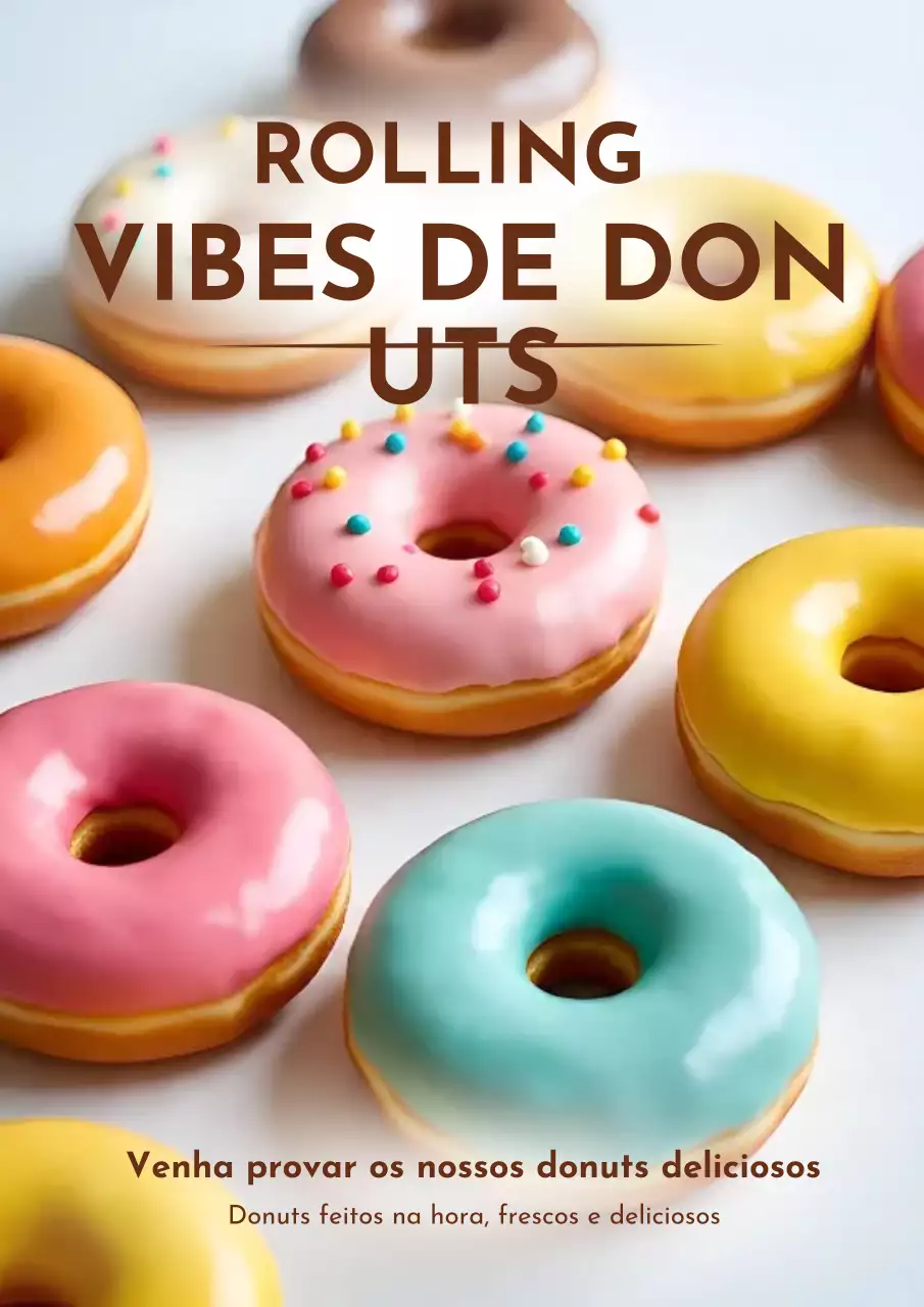 Cartaz promocional da Pink Trendy Donuts
